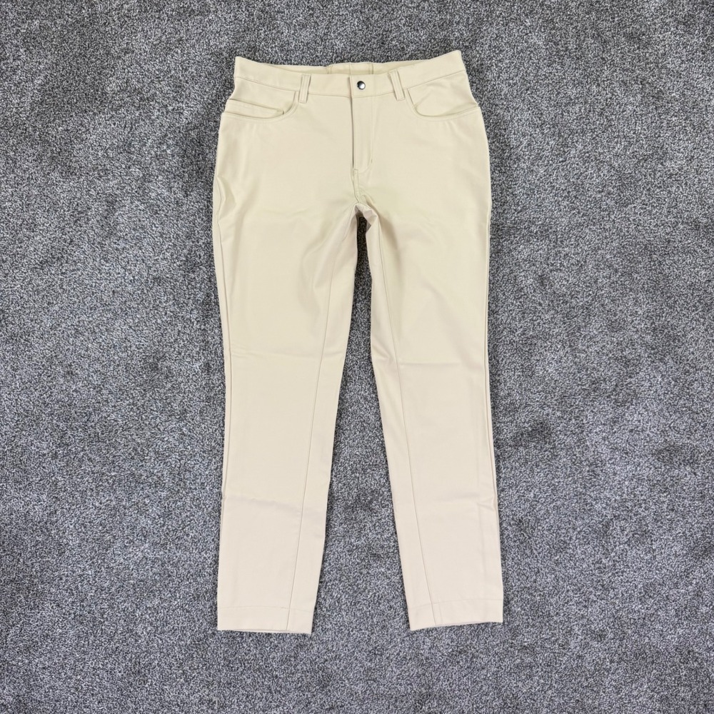 State & Liberty Athletic Fit Performance Pants Mens 34 Tan 4-Way Stretch Travel